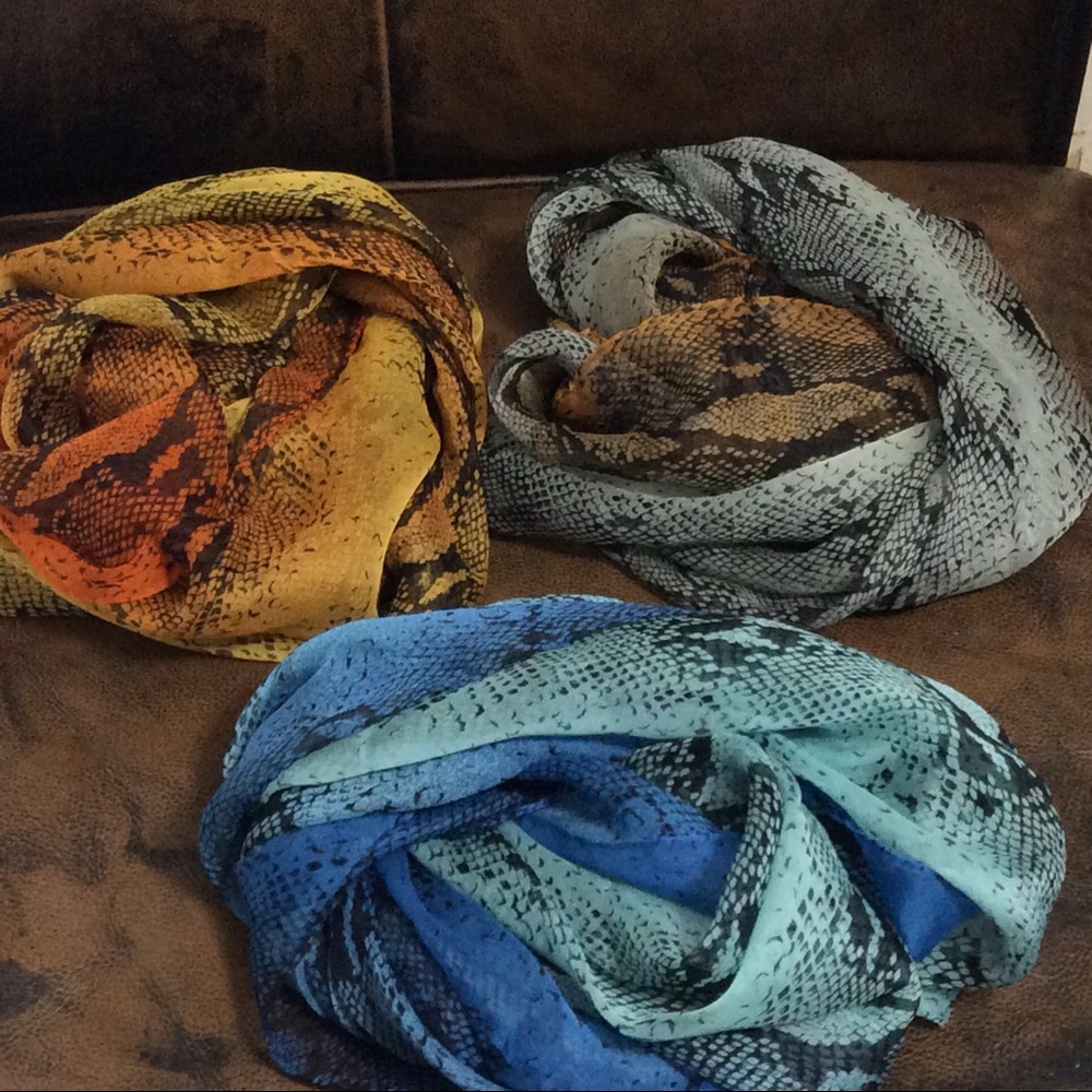 3 Albertanni 100% Silk scarves NWT